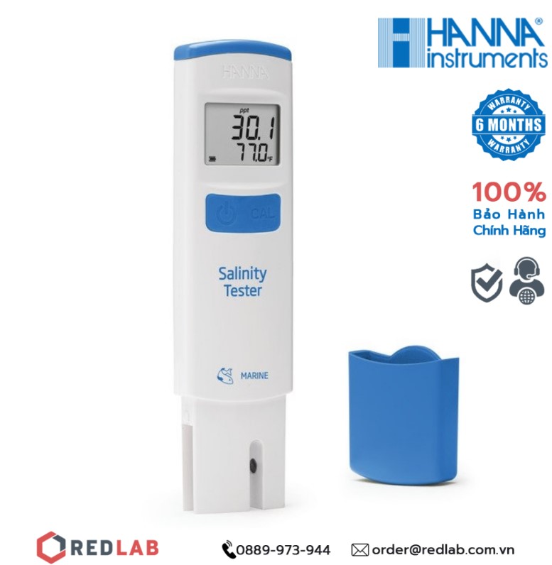 Bút đo độ mặn/nhiệt độ trong thủy sản Hanna HI98319