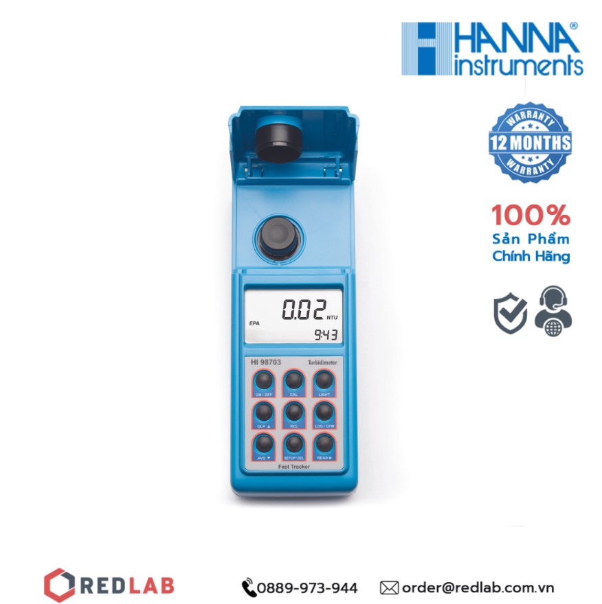 Máy đo độ đục cầm tay Hanna theo tiêu chuẩn EPA HI98703-02