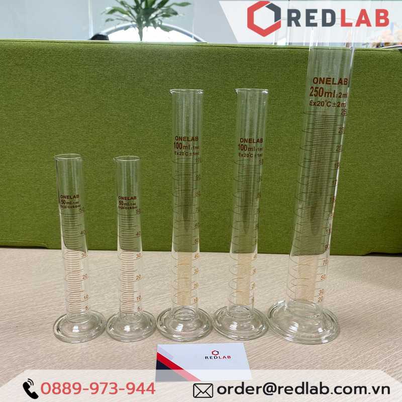 ống đong thủy tinh - dụng cụ thiết yếu phòng thí nghiệm - REDLAB