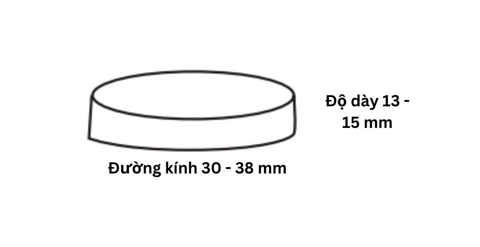 Hình 2 Dụng cụ lấy mẫu hình đĩa cho vật liệu đúc hoặc ngâm trong chất lỏng